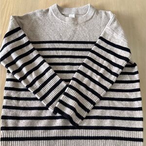a new day Gray and Black Striped Sweater